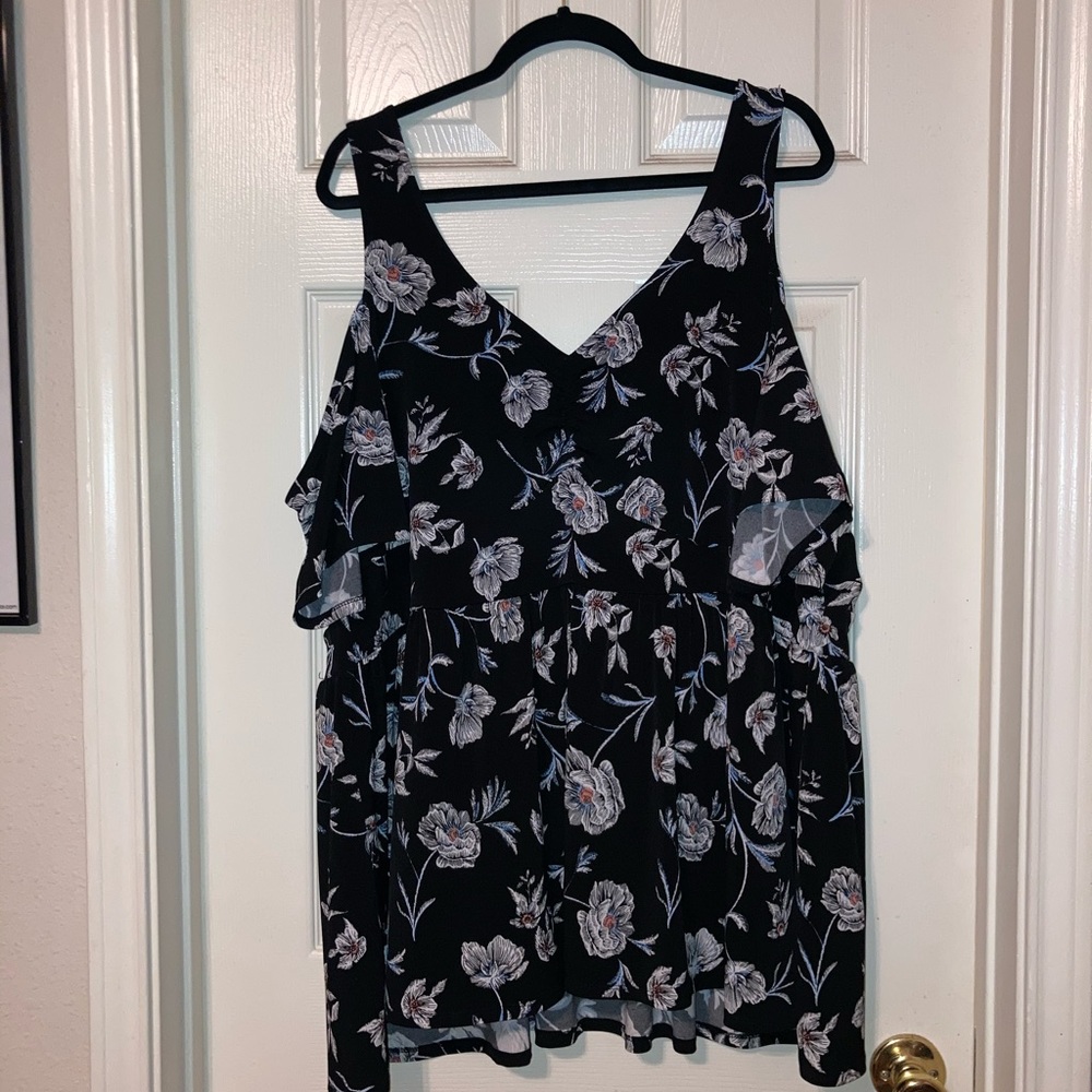 Torrid cold shoulder, fit and flare style top